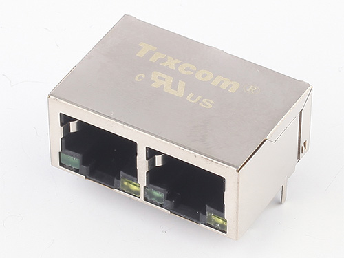 1x2 ports 10/100M RJ45 Magjack TRJ26204BENL