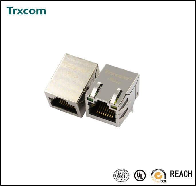 1000M Tab Up 21.30mm RJ45 Socket TRJG16320BENL