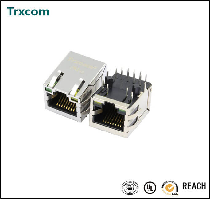 10/100M Tab Up 21.25mm RJ45 Connector TRJ16240AENL