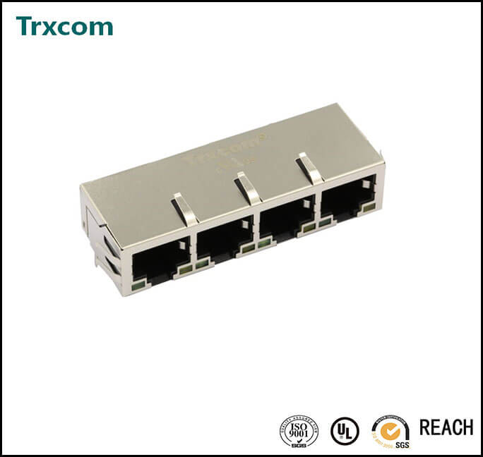 千兆1X4开口向下集成RJ45 TRJ46201BENL